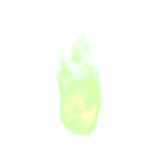 Large Pale Green Flame