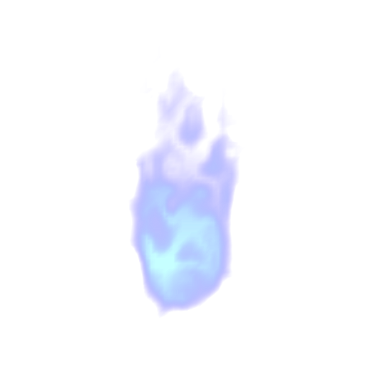 Large Pale Indigo Flame